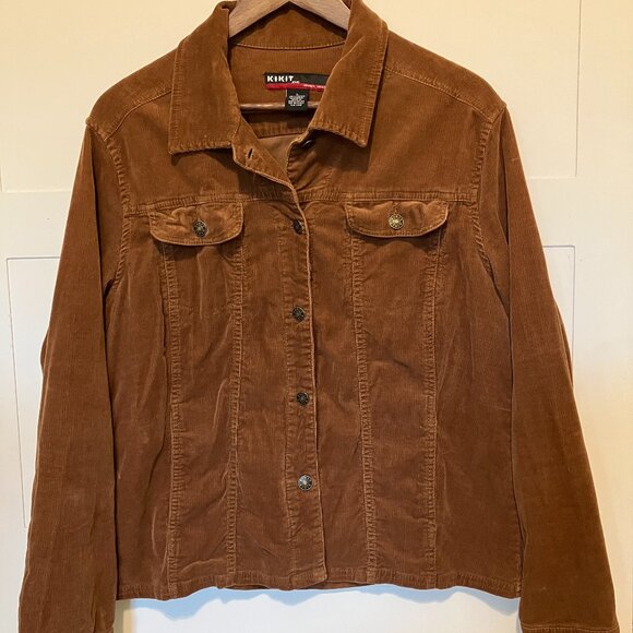 KIKIT Jackets & Blazers - KIKIT‎ Jeans Chocolate Brown Corduroy Shacket Women's Large 90s Western Boho
